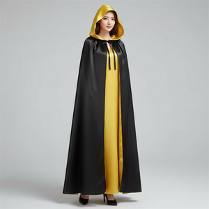 Capa de Superhéroe Unisex para Adultos, Disfraz de Dos Colores, Capa de Vestir Gótica Victoriana de Doble Cara, Largo, de Poliéster, en Existencia - Product Image 5