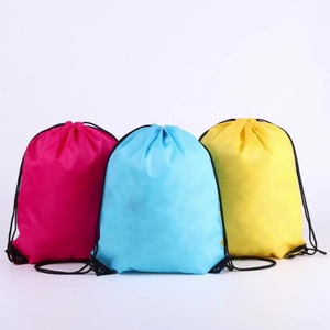 Custom Logo Polyester <b>Drawstring</b> <b>Backpack</b> School Gym Canvas <b>Drawstring</b> Bag Polyester Storage Pack Pouch Waterproof High Quality - Product Image 3