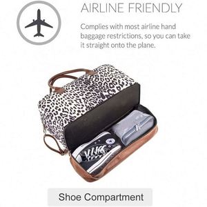 Bolso de lona de lujo para mujer, estilo duffel, para viajes de fin de semana, con compartimento para zapatos, de fábrica BSCI. - Product Image 3