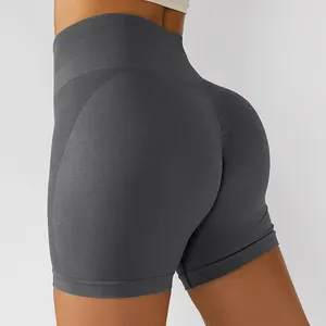 mas active trade women push up yoga pants biker shorts double dyeing booty scrunch butt ribbed amplify shorts