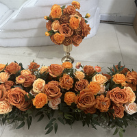 IFG Blumen liefern Straße führende Insel künstliche Blumen verbrannt orange Blumen läufer Anordnung