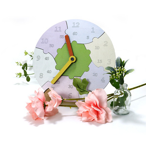 Phong cách mới Đồng hồ hỗ trợ giảng dạy trẻ em bằng gỗ hỗ trợ giáo dục để biết thời gian - Product Image 3