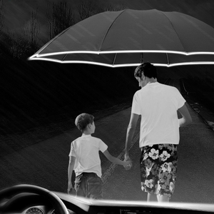 Parapluie inversé pliant automatique réfléchissant personnalisé LED coupe-vent de conception inversée pour le voyage - Product Image 5