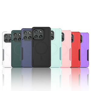 Étui de téléphone portable magnétique deux-en-un pour Moto Edge 60 Pro 5G, coque rigide mate en TPU et PC de couleur unie - Product Image 2