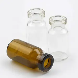 Frascos de injeção de vidro tubular, frascos de cosméticos de alta qualidade, 2ml, 5ml, 10ml, âmbar transparente, vazio, alta qualidade
