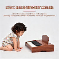 Piano numérique droit en bois massif pour enfants, clavier miniature avec mécanisme à marteaux, 25 touches et étui, cadeau pour bébé
