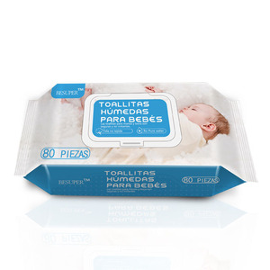 Lingettes humides pour bébé Pure Water 80 unités pour le nettoyage et l'hygiène du bébé - Product Image 1