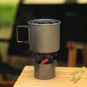 60ml Titan Festkraftstoff-Outdoor-Campingkocher, tragbar, einteilig, für 1-2 Personen, flüssig- und feststoffkompatibel, für Picknicks - Product Image 2