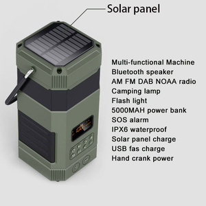 Gadgets Đèn Cắm Trại Chuyên Nghiệp 2022 Đèn Pin Loa Năng Lượng Mặt Trời Radio Fm Am Dab Sạc Được Đèn Pin Loa Nhạc Không Dây 40W - Product Image 3