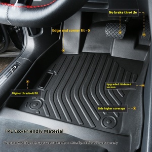 Dédié à FAW pour Toyota pour Corolla Foot Pad <span class=keywords><strong>TPE</strong></span> Étanche Nouveau Vieux 1.2T Double Moteur 12 Génération 1.5L 10mm D'épaisseur 3Pcs - Product Image 2