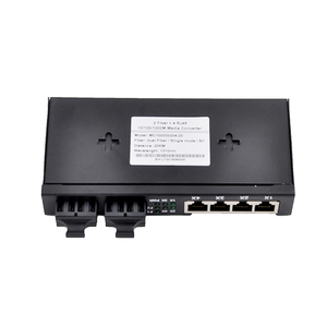 Convertidor de Medios de <span class=keywords><strong>Fibra</strong></span> Óptica UT-King 2*SC <span class=keywords><strong>Fibra</strong></span> 4*RJ45 10/100/1000Mbps 20km, Equipo de <span class=keywords><strong>Fibra</strong></span> Óptica <span class=keywords><strong>Monomodo</strong></span> - Product Image 4