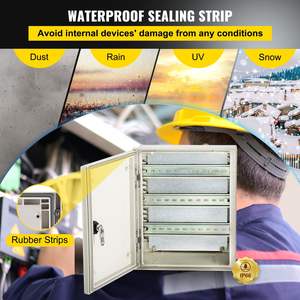 NEMA 4X Boîte de jonction électrique étanche à la poussière 12x10x6 ''en fibre de verre STELL Boîtier d'instruments électroniques intérieur/extérieur - Product Image 4