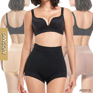 Braguitas Moldeadoras de Cintura Alta para Mujer con Control Medio de Abdomen, Transpirables, con Efecto Levanta Glúteos y Encaje - Product Image 1
