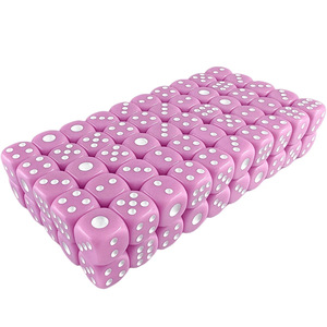 Mới 14 #14mm <span class=keywords><strong>Acrylic</strong></span> màu hồng thanh xúc xắc góc tròn đa diện 6 mặt vuông KTV bảng trò chơi phụ kiện 1.4cm - Product Image 3