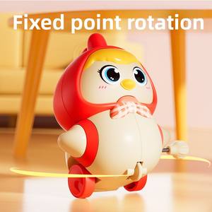 Juguete de plástico de resorte con diseño de gallina madrina, que se mueve al ritmo, con pollito magnético, educativo para la primera infancia - Product Image 4