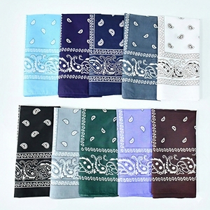 ผ้าโพกหัวโพลีเอสเตอร์ลายดอกมะม่วงหิมพานต์ผ้าโพกศีรษะสี่เหลี่ยมลายจุดขี่จักรยานกลางแจ้ง - Product Image 4