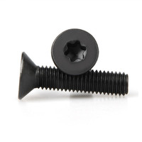 Mini vis à tête plate Torx acier inoxydable noir M4 14mm oxyde noir tête fraisée plate acier métrique