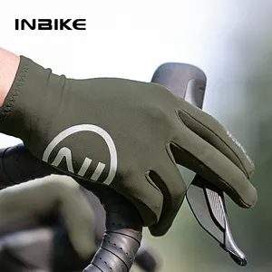 INBIKE衝撃吸収滑り止めグローブ男性用女性フルフィンガーロードレーシングバイク自転車サイクリンググローブ
