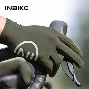 כפפות INBIKE בולם זעזועים נגד החלקה לגברים נשים אצבע מלאה מרוצי כביש אופני אופניים כפפות רכיבה על אופניים