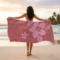High Quality Polynesian Traditional Prints Opaque Fabric Beach Towel Print on Demand Various Sizes Women Beach Sarong