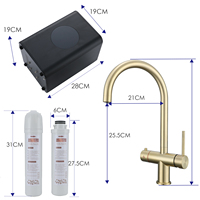 Robinet d'eau bouillante instantanée 3 en 1 Robinet 3 en 1 Robinet d'eau chaude et froide normale pour évier de cuisine
