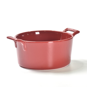 Customized Modern Eco-Friendly Pure Color Round <strong>Ceramic</strong> <strong>Casserole</strong> <strong>Dish</strong> <strong>with</strong> <strong>Lid</strong> for Induction Cooker - Product Image 2