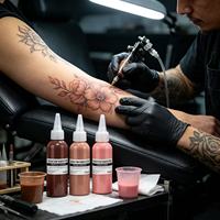 Encre de tatouage temporaire à base de plantes, pigment henné imperméable pour l'art corporel semi-permanent, logo personnalisé