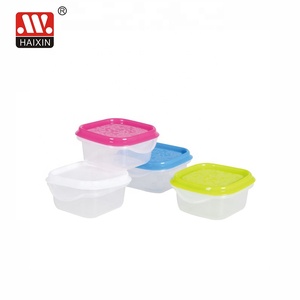 Cuisine réutilisable personnalisée passe au micro-ondes 5 pièces en plastique transparent pour réfrigérateur ensemble de récipients de stockage des aliments avec couvercle - Product Image 1