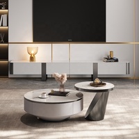 Table basse italienne haut de gamme de luxe moderne et minimaliste, combinaison de meuble TV pour meubles de salon