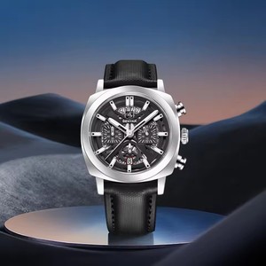 Benyar 5205 Đồng hồ nam sang trọng hàng đầu Đồng hồ nam có Đèn Ngủ Chống nước ngày giờ đồng hồ thạch anh Nam chất lượng cao bằng da + Hộp reloj - Product Image 2