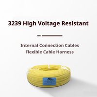 Cable de Silicona de Alto Voltaje UL3239 de Varios Tamaños, 18AWG-30AWG, Cable con Terminales de Cobre Estañado, Resistente a Altas Temperaturas, 3KV Xunya