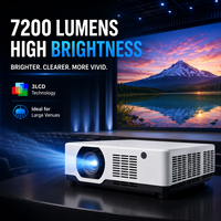 Projecteur laser 3LCD OEM ODM 7200 lumens WUXGA avec déplacement de lentille, projecteur professionnel pour l'éducation et les entreprises