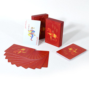 Custom Made PVC <b>Playing</b> <b>Cards</b> 57x87mm Printed Logo For Guandan Game Business Gift Year Of The Horse - Product Image 1