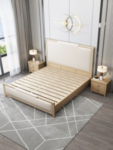 Modern Luxury Upholstered Platform <b>Bed</b> Frame,<b>Queen</b> <b>Size</b> Wooden <b>Bed</b> with Soft Headboard Bedroom - Product Image 4