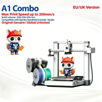 Impresora 3D Bamboo Lab A1 Combo de Alta Precisión con Nivelación Automática, PLA, USB/Wifi, Nueva, 1 Año de Garantía, Volumen de Impresión 256x256x256mm