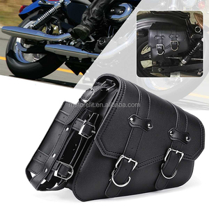 Motorefit-alforja Universal de cuero PU para motocicleta, izquierda y derecha, para Harley Sportster, Honda/Suzuki/<span class=keywords><strong>Kawasaki</strong></span> - Product Image 1
