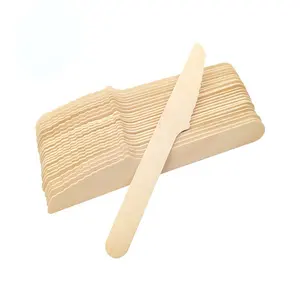 Cuchillo de madera de color Natural, portátil, desechable