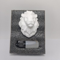 Diffuseur de parfum pour grille d'aération de voiture en forme de lion blanc, désodorisant en plâtre, huile essentielle liquide, aromathérapie, cadeau longue durée