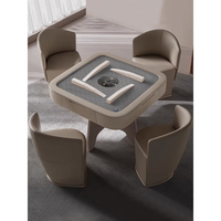 Elektrischer Holz-Mahjong-Tisch für 4 Spieler Indoor-Spieltisch Modernes Luxus-Design für Zuhause Hotel Wohnzimmer