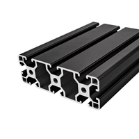 Profils en aluminium extrudé anodisé noir 4040 4080 40120 40160, extrusion de rail de guidage en aluminium personnalisé