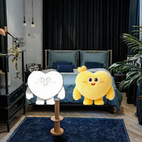 Peluche personnalisée chat noir gothique, douce, rembourrée en coton PP, cadeau pour fans
