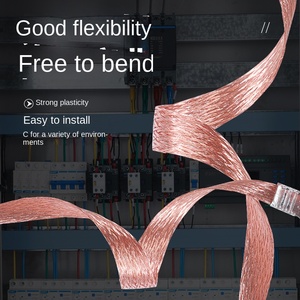 Conector de batería de terminal de correa de tierra trenzada de cobre Nuevo producto de alta calidad Cable eléctrico Cable trenzado de cobre y conector - Product Image 6