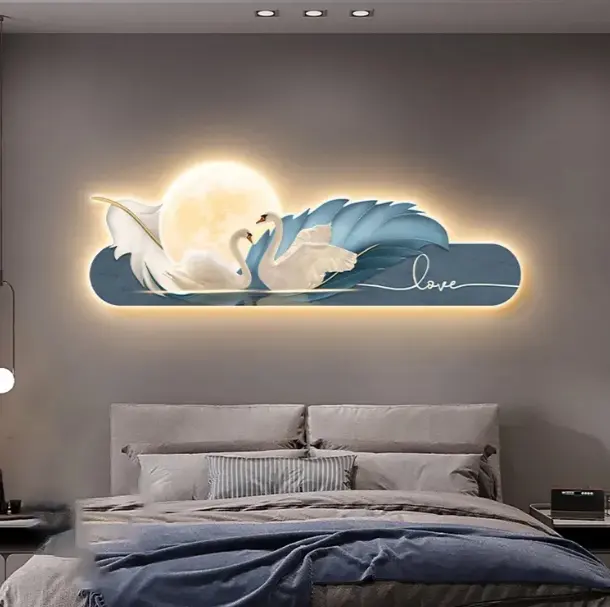 Modern Luxury Porch Horse Art Decorative Painting Wall Lamp Living Room Bedroom Bedside Led Lamp Corridor Aisle Hanging Painting