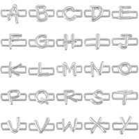 26 lettres anglaises en perles électro-plaquées, bracelet DIY, collier, accessoires pour les mains, vente en gros VZ522, plaqué or 18 carats