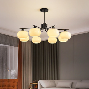 Cream-Style Nordic Chandelier, Ancient Persimmon Living Room Lamp Package, Haus Dining , Bedroom Simple Modern , Retro S - Product Image 2