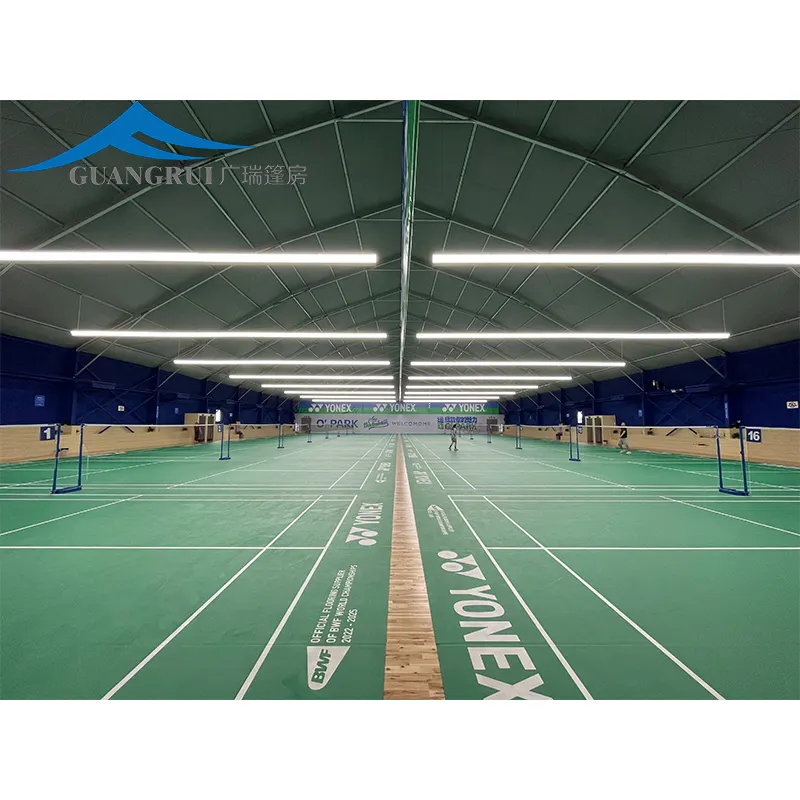 Dijual tenda acara olahraga bingkai aluminium tahan api lapangan Badminton standar