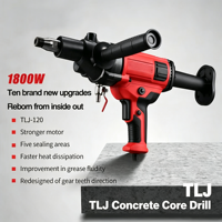 Perceuse à noyau diamantée professionnelle TLJ pour béton, 120 mm, 1800 W, 220-240 V