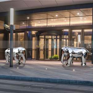 ANW066 Sculpture Art Déco en Acier Inoxydable Forgé à la Main sur Mesure pour l'Art Paysager et les Projets de Décoration Architecturale - Product Image 5