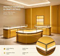Comptoir de présentation de bijoux avec éclairage LED pour vitrine de bijouterie - Couleurs personnalisables et design durable