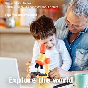 Trẻ em Kính hiển vi Kit người mới bắt đầu dẫn ánh sáng 100x 600x 1200x khoa học giáo dục Quà Tặng đồ chơi cho bé trai cô gái cho ngày sinh nhật - Product Image 3